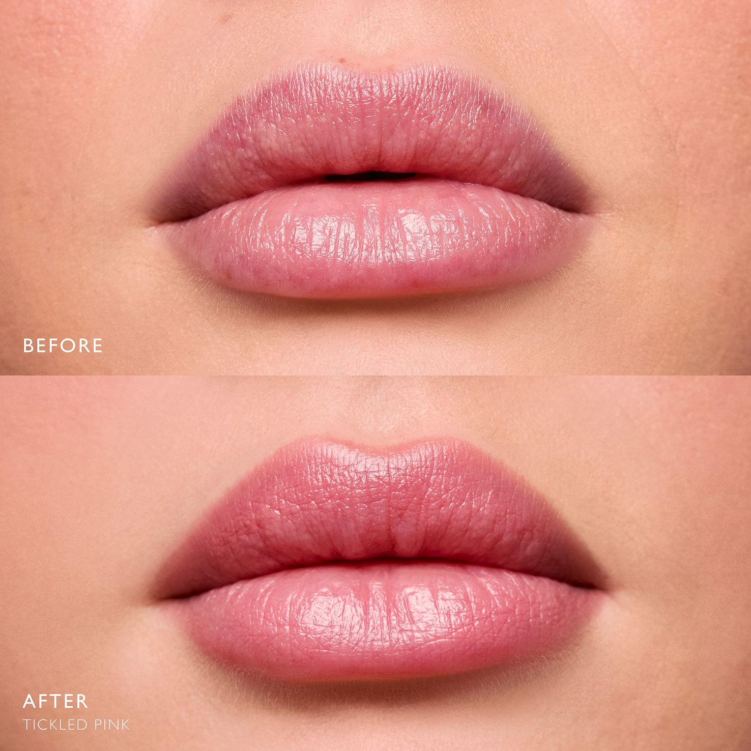 Before and After Lip Ciggy Tickled Pink