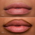 Before and after comparison of lips with a double shot effect.