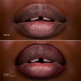 Before and after lip comparison showing the When In Rome nude lip liner pencil defining and contouring lips.